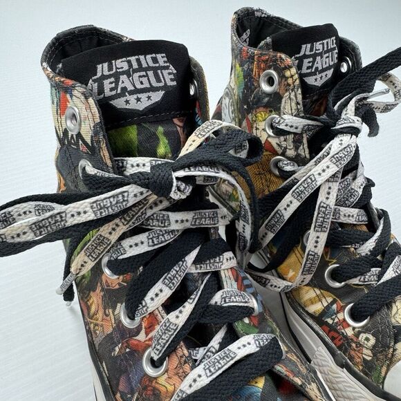 Converse Justice League Superman Sneakers High Top Mens 4 Womens 6 Double Laces - Picture 5 of 16